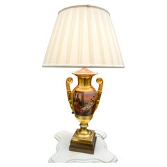 Vase en porcelaine Empire français de Paris transformé en lampe