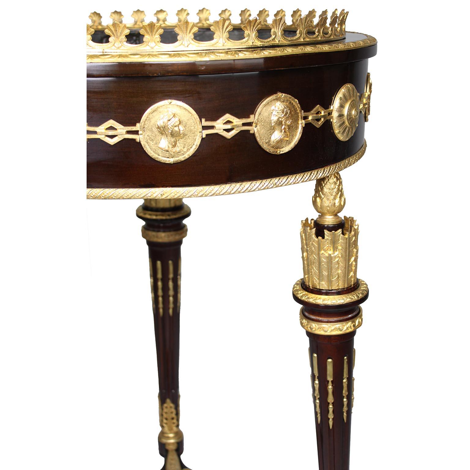 A French Empire-Style 19th/Early 20th C. Mahogany & Gilt-Bronze Mounted Planter For Sale 4
