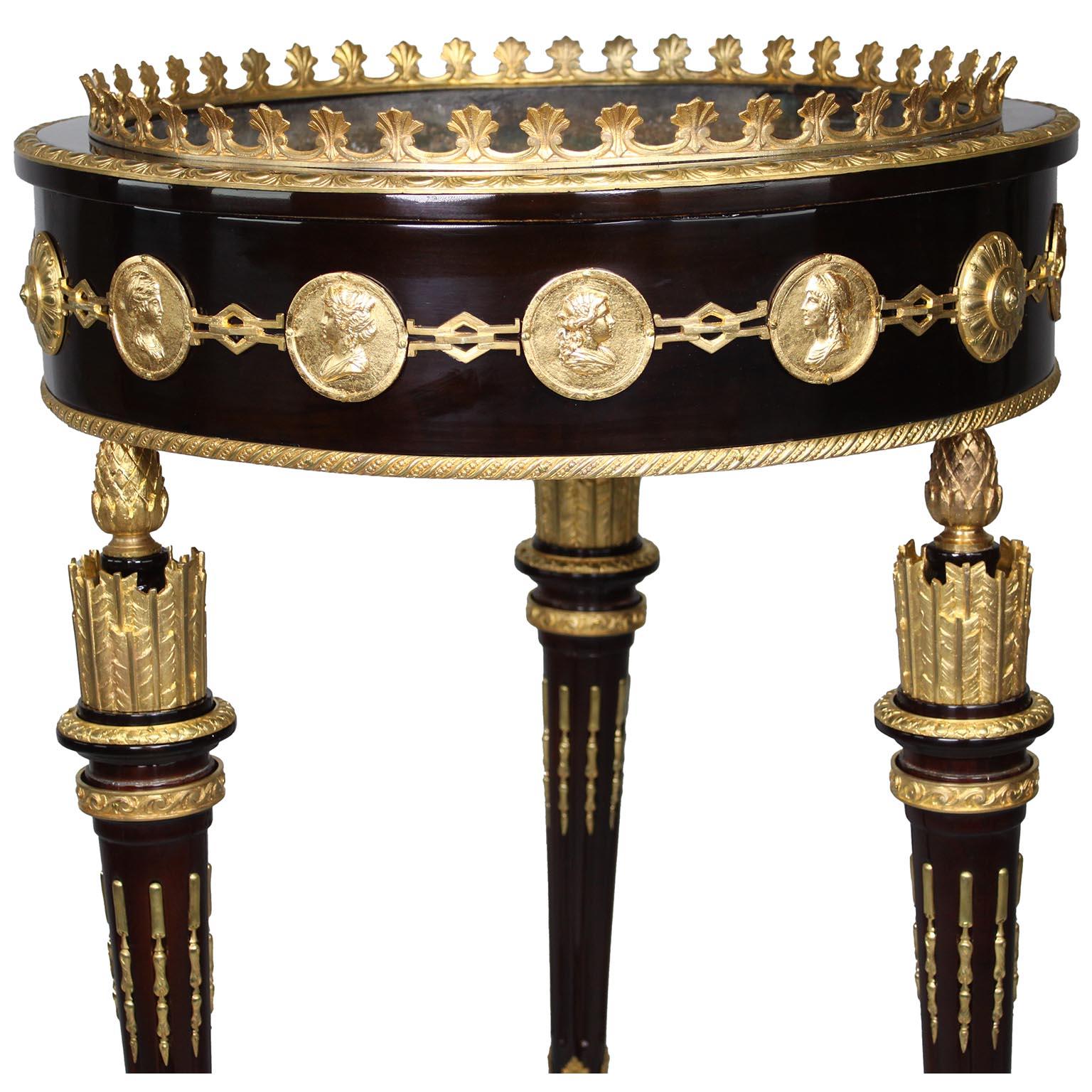 A French Empire-Style 19th/Early 20th C. Mahogany & Gilt-Bronze Mounted Planter For Sale 7
