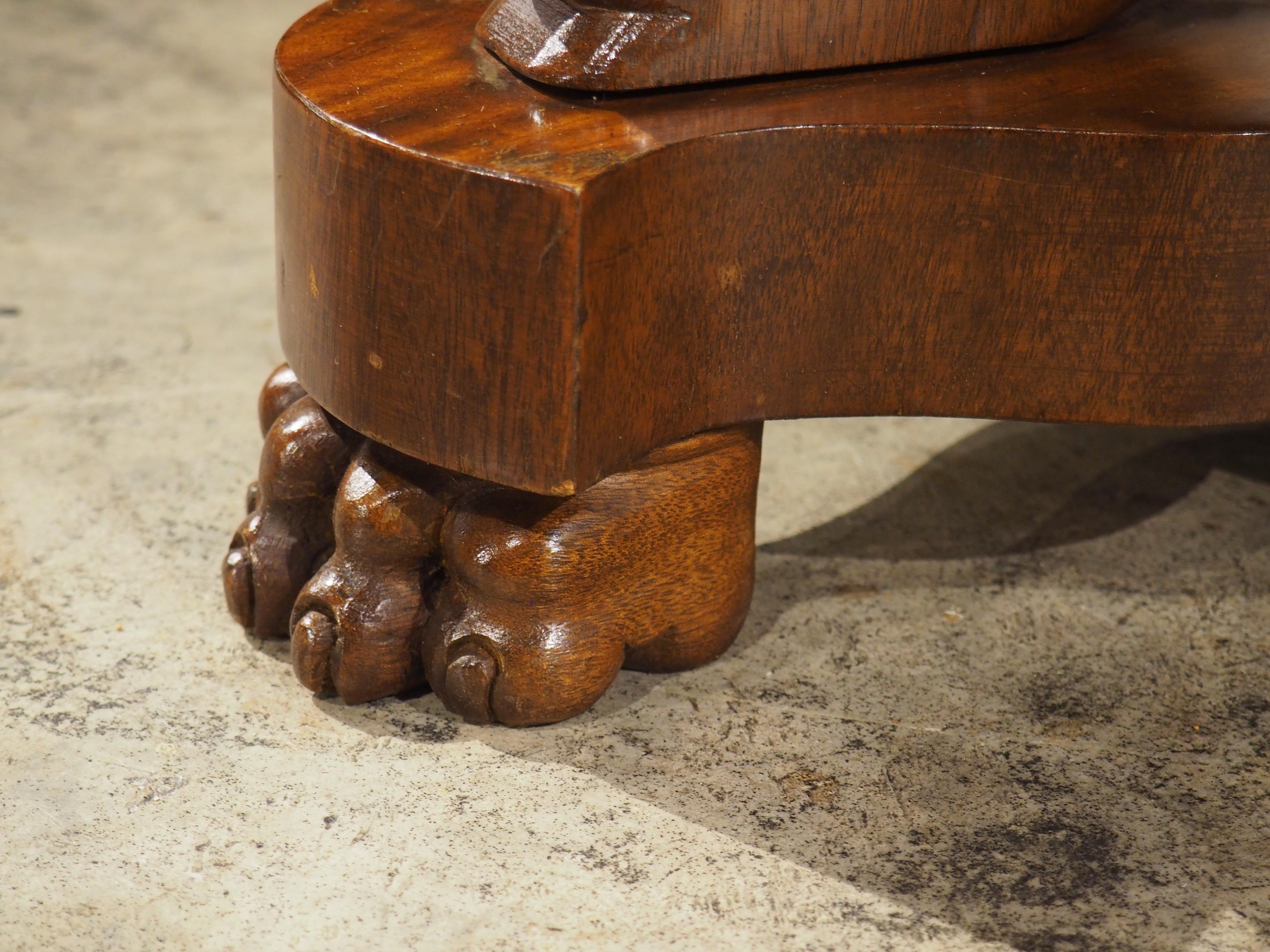 A French Empire Style Center Table with Swans and Marble Top, 19th C. 4