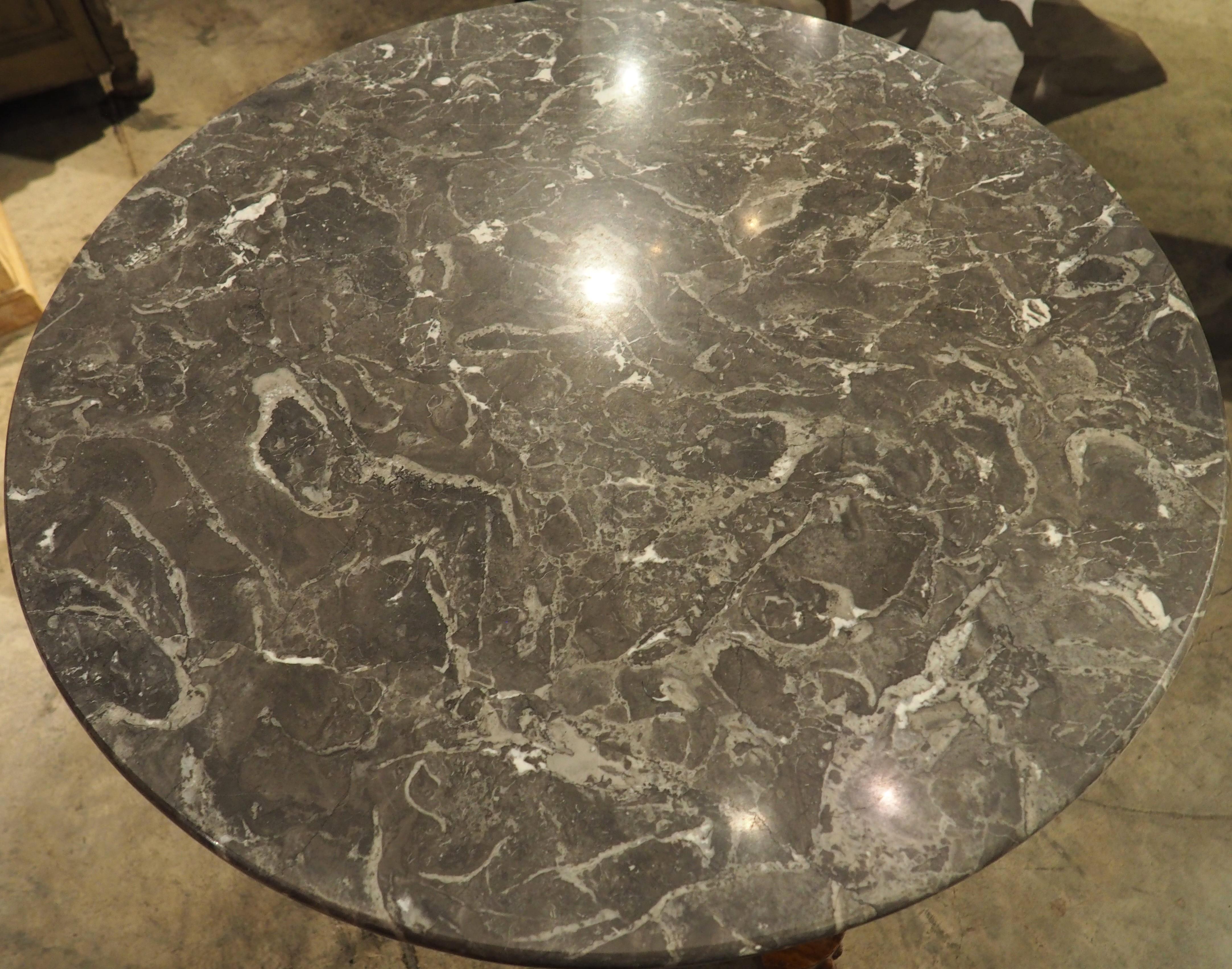 A French Empire Style Center Table with Swans and Marble Top, 19th C. 9