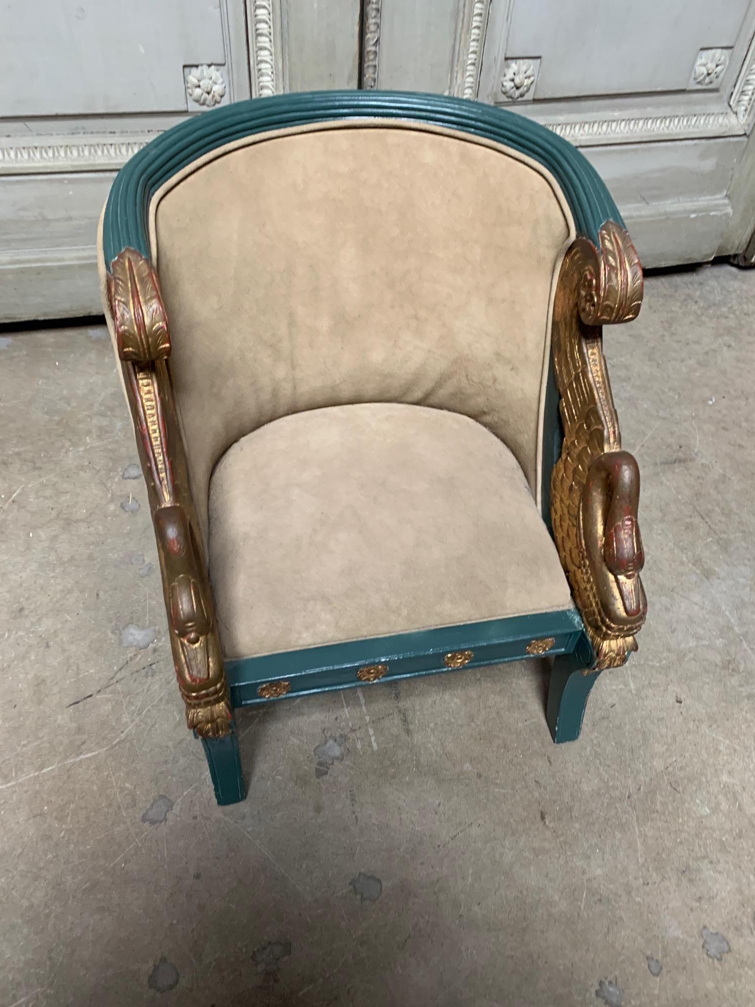 Wood French Empire Style Childs Chair