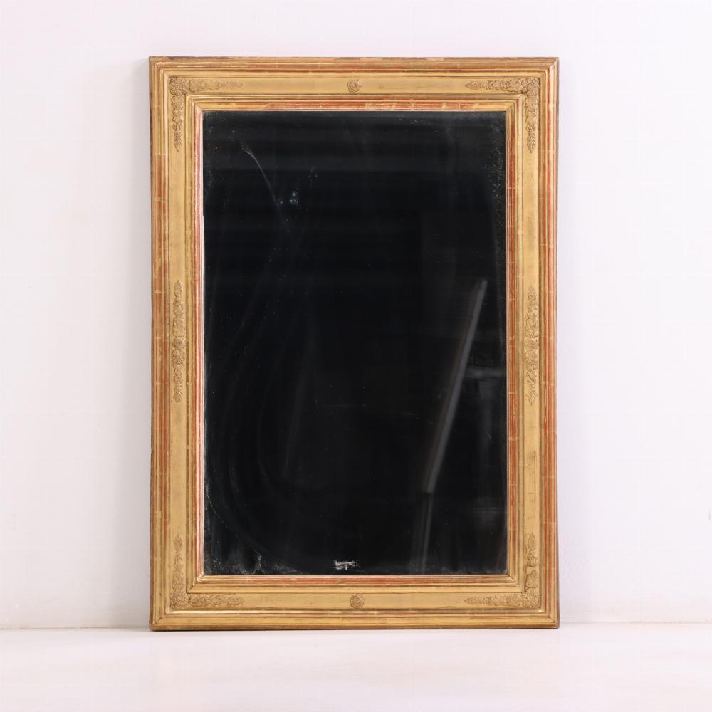 19th Century A French Empire style giltwood and gesso mirror, C. 1880. For Sale