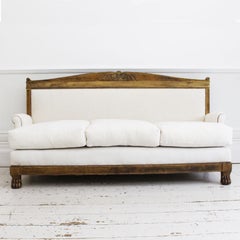 French Empire Style Late 19th Century Gilt Sofa