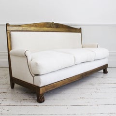 French Empire Style Late 19th Century Gilt Sofa