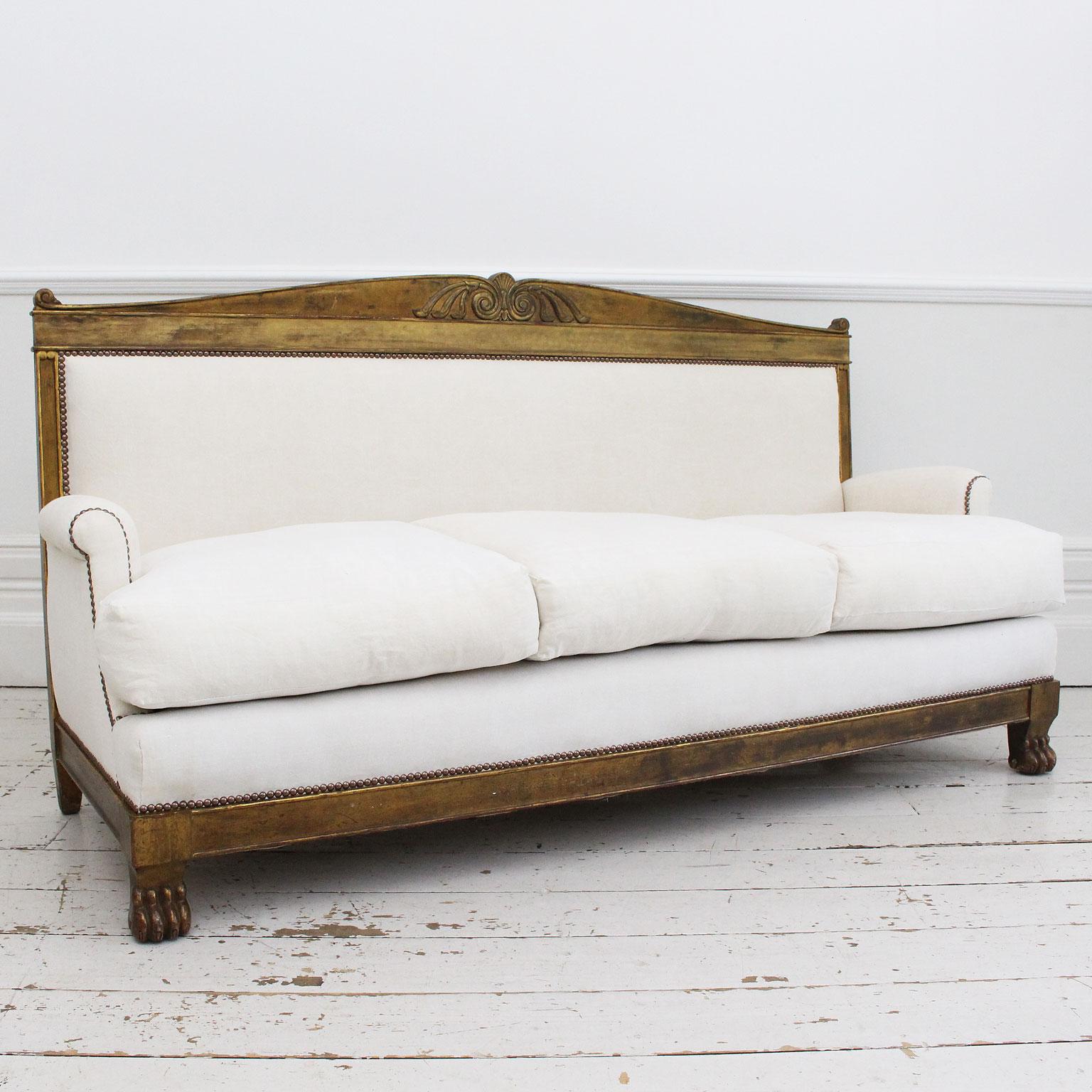 Empire Revival French Empire Style Late 19th Century Gilt Sofa