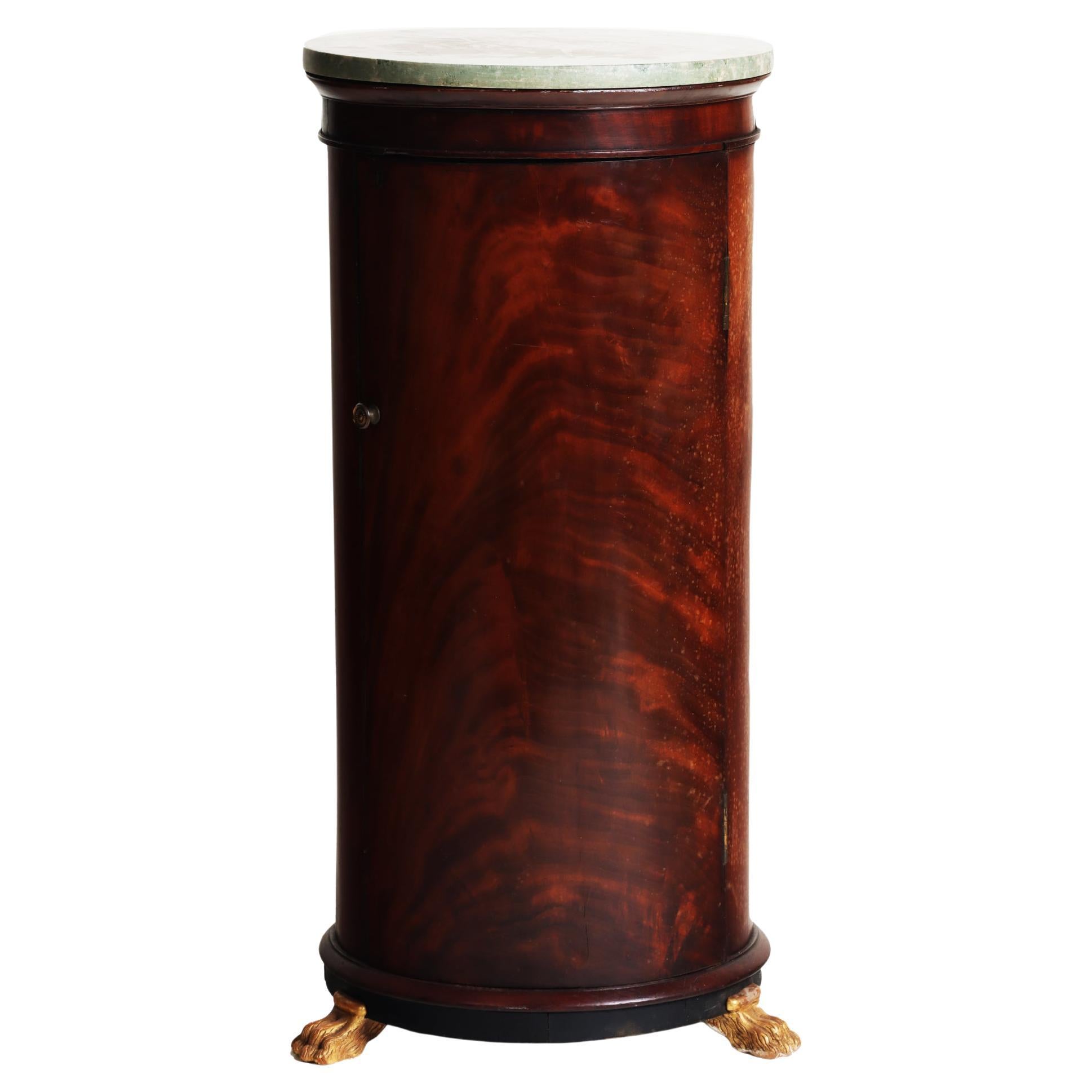 French Empire Style "Somno" Mahogany Pedestal Bedside Cabinet, 1870