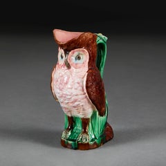 A French Faience Owl Water Jug