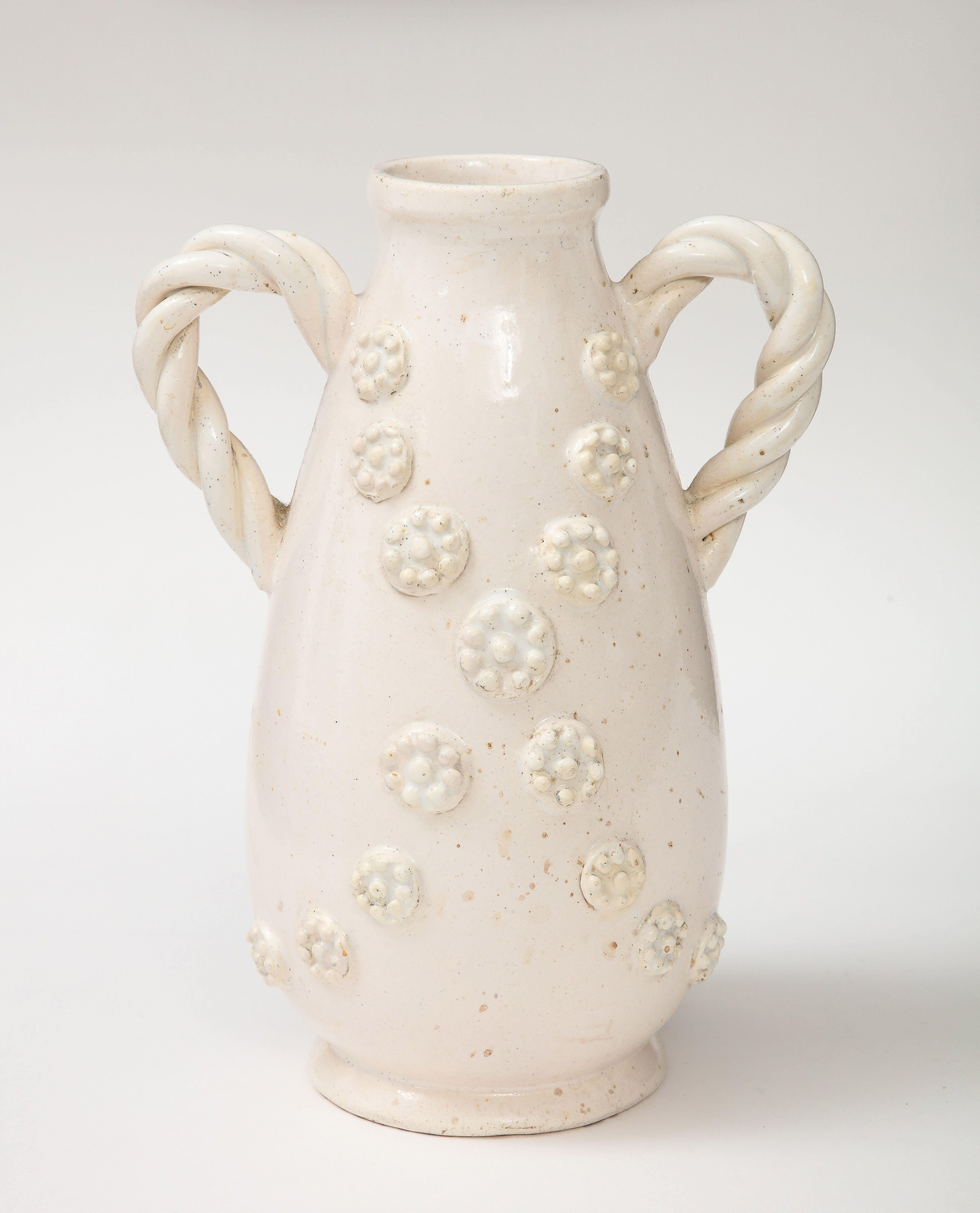 20th Century A French Faience Vase For Sale