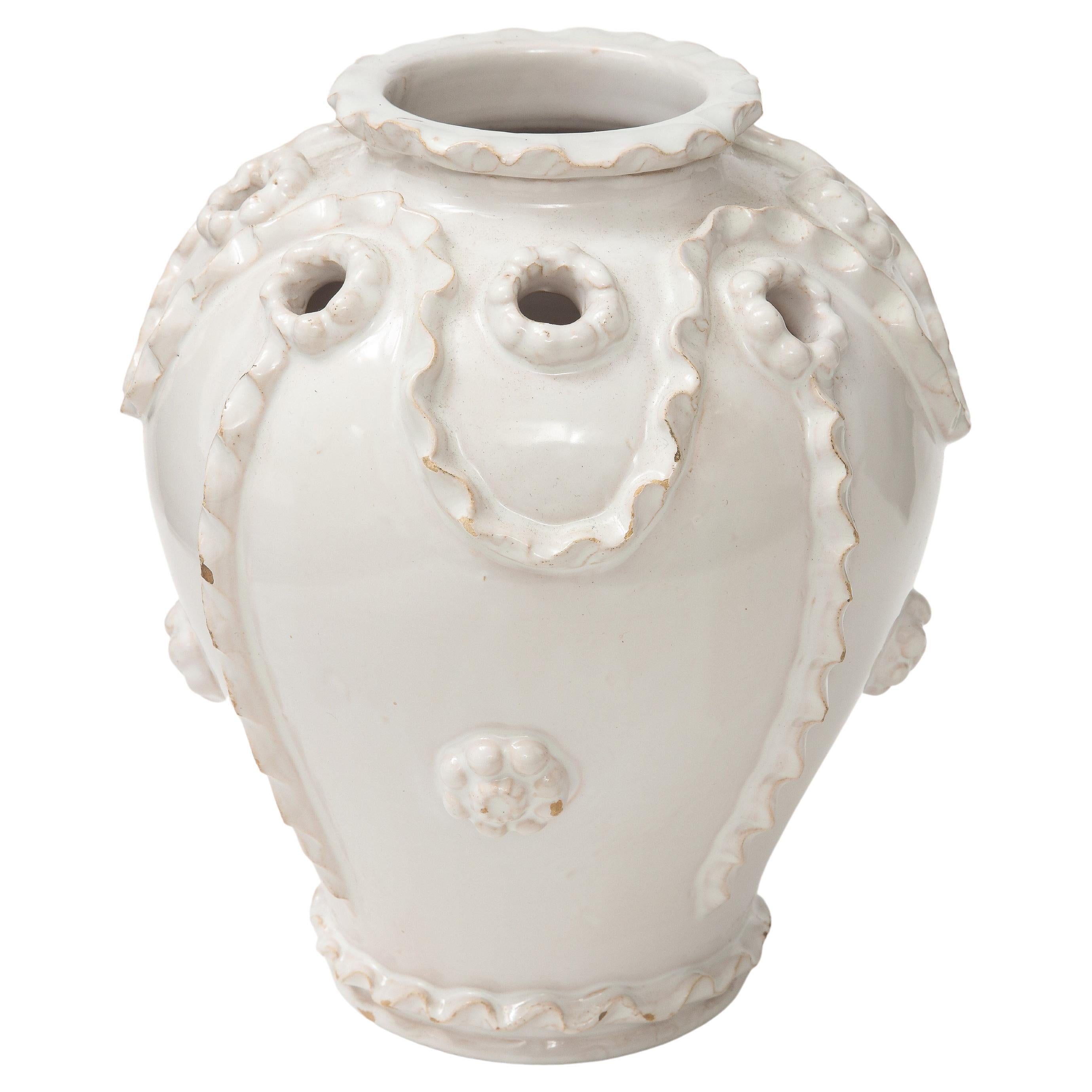 Französische Fayence-Vase