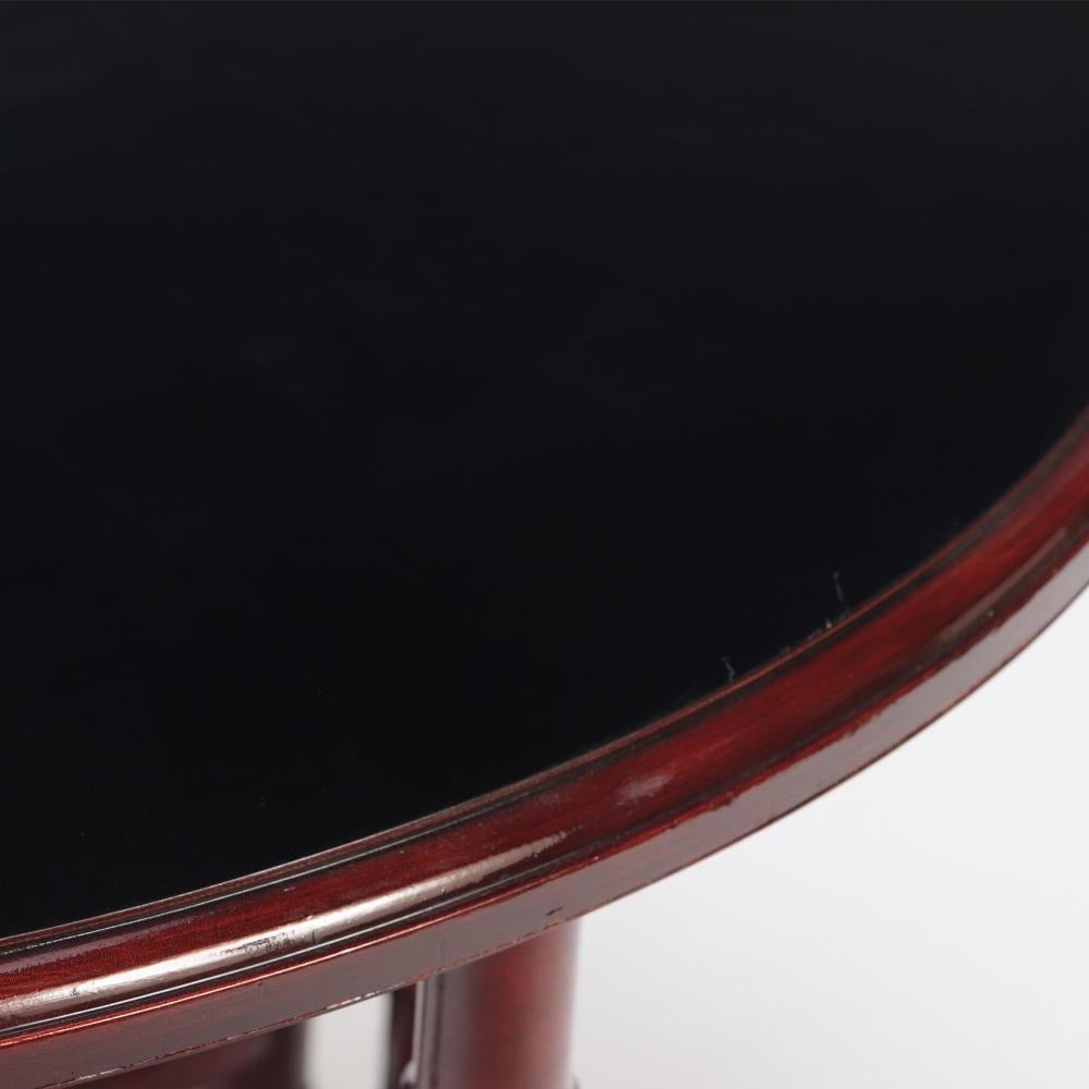 Table de salle à manger française en faux bambou, à la manière de Jansen, vers 1960. en vente 1