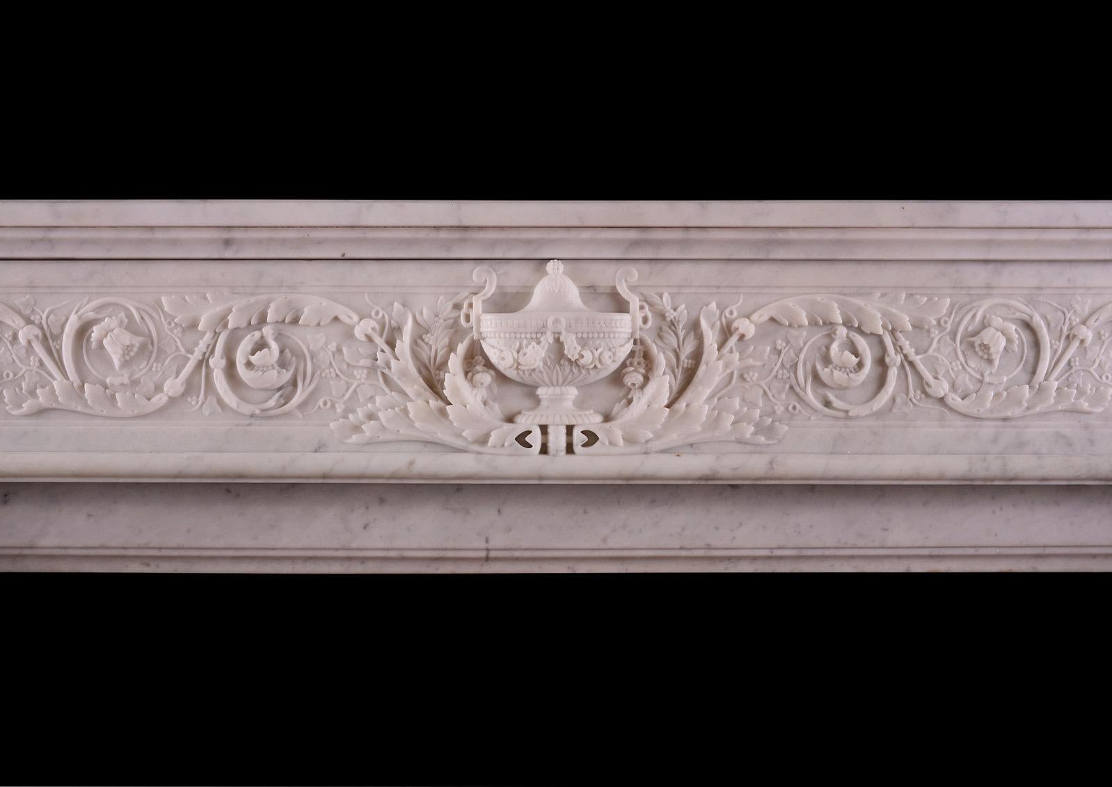 19th Century A French fireplace in the Louis XVI manner. For Sale