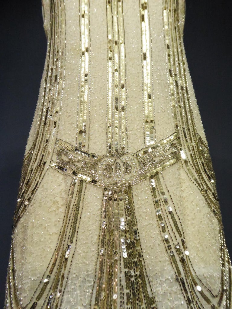 A French Flapper Dress in Veil Embroidered with Pearls Circa 1925 at ...