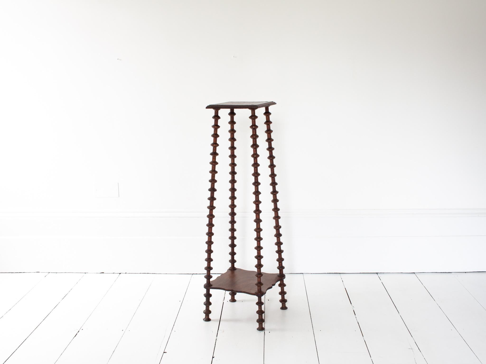 Arts and Crafts A French Folk Art Plinth Etagere, c19th Century.