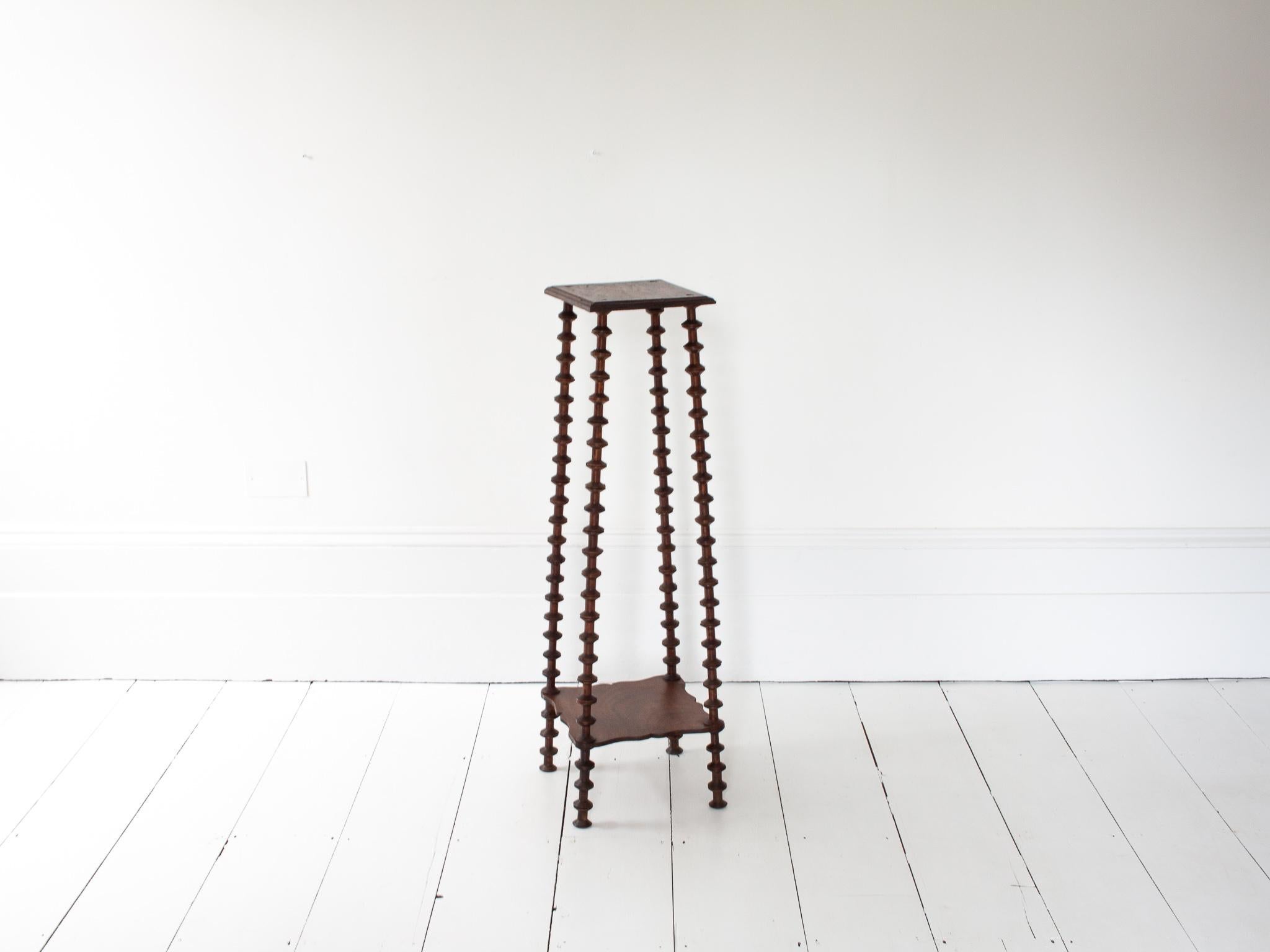 Wood A French Folk Art Plinth Etagere, c19th Century.