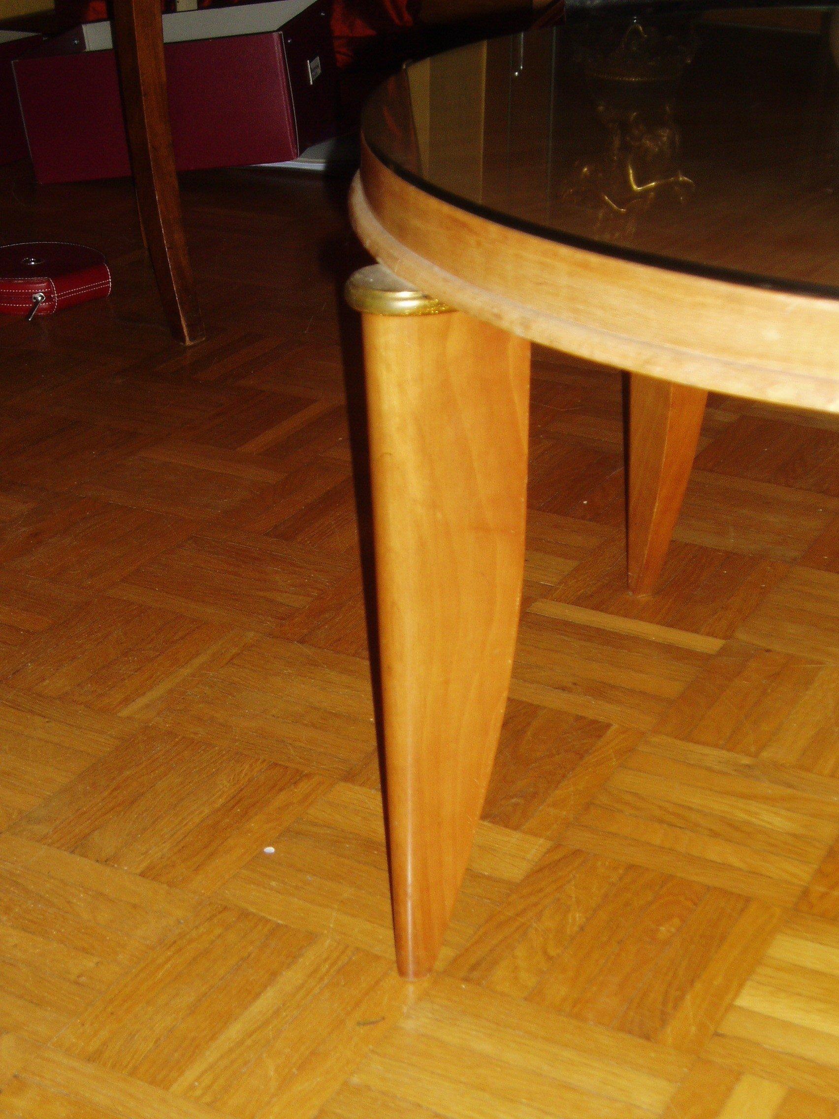 Woodwork A French Forties Art Deco sycamore occasional side table by Maurice Jallot. For Sale