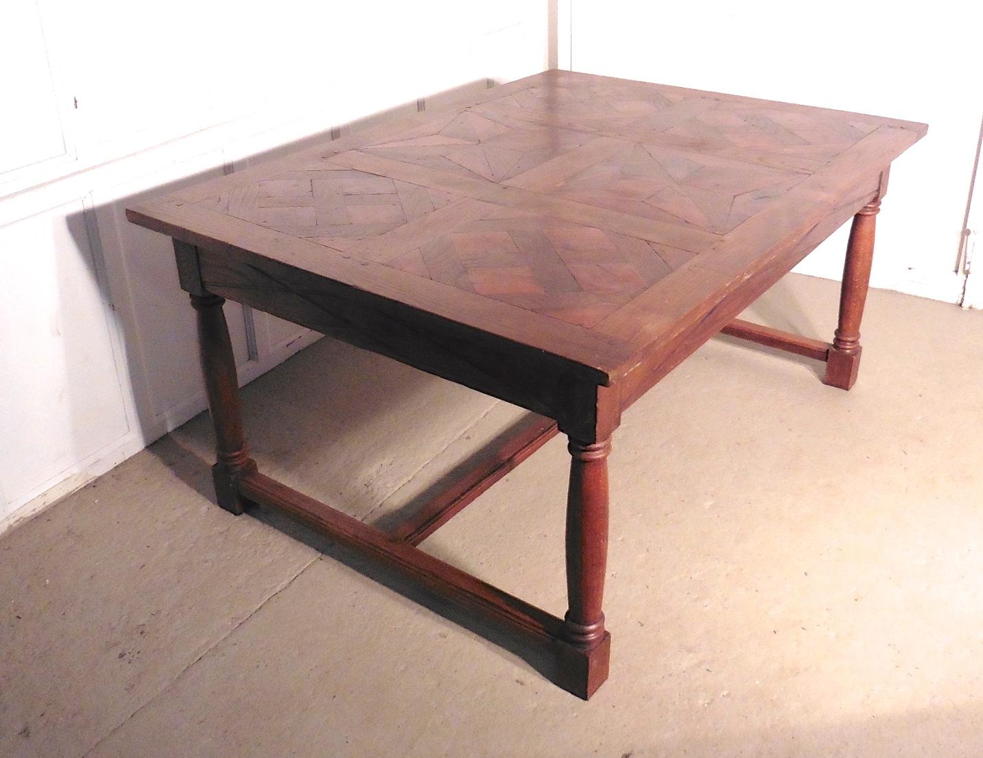 French Fruitwood Parquetry Table For Sale 6