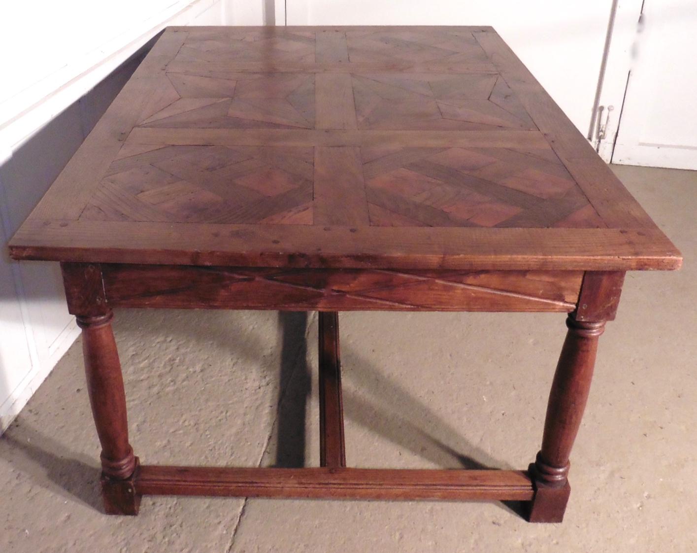 French Fruitwood Parquetry Table For Sale 2