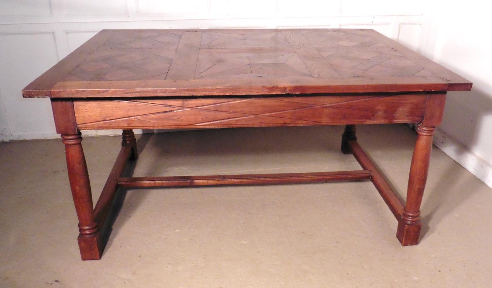 French Fruitwood Parquetry Table For Sale 3