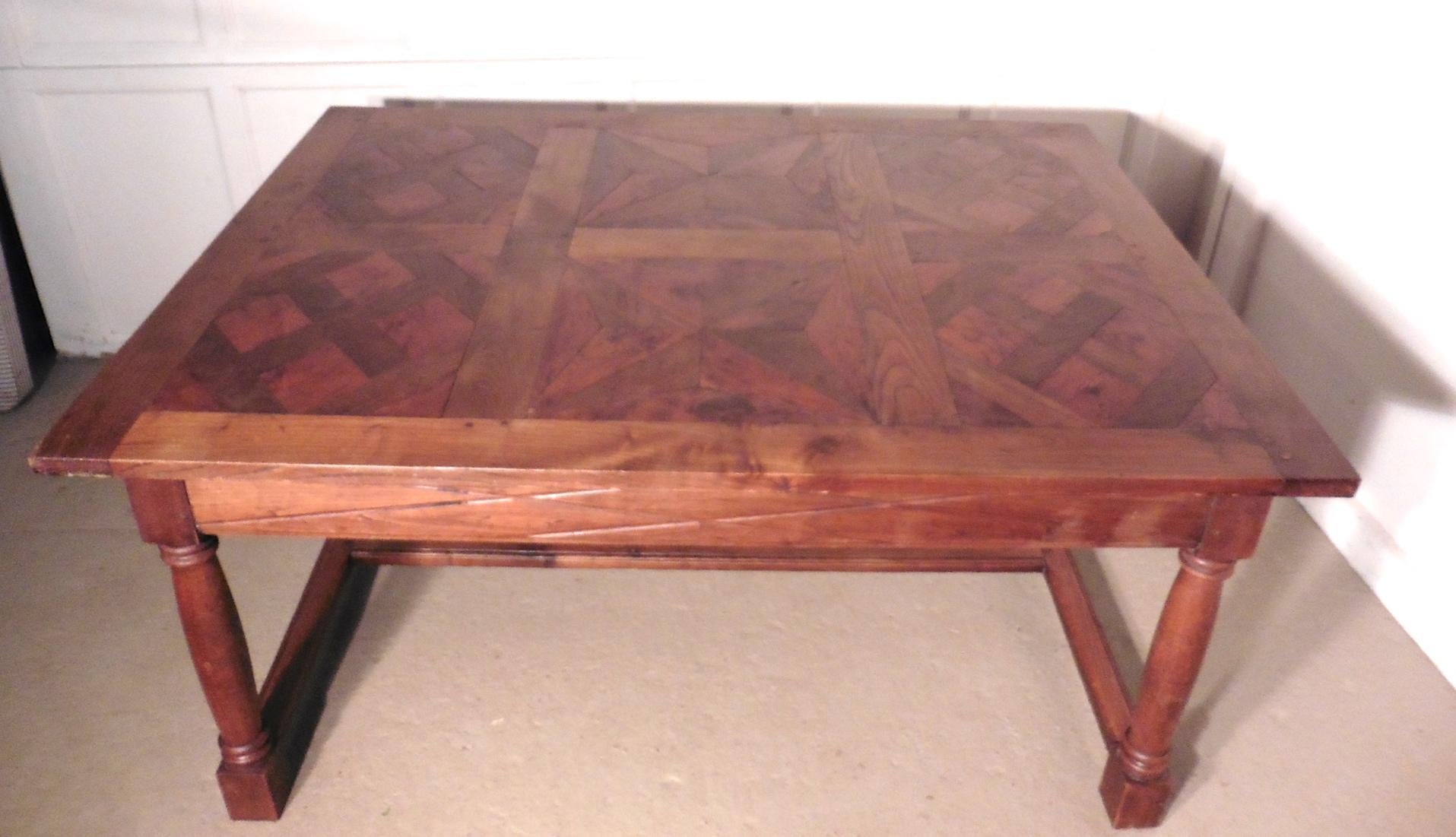 French Fruitwood Parquetry Table For Sale 4