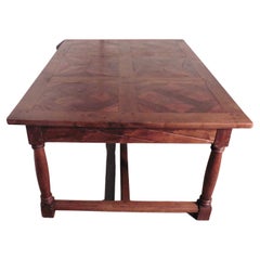 Antique French Fruitwood Parquetry Table