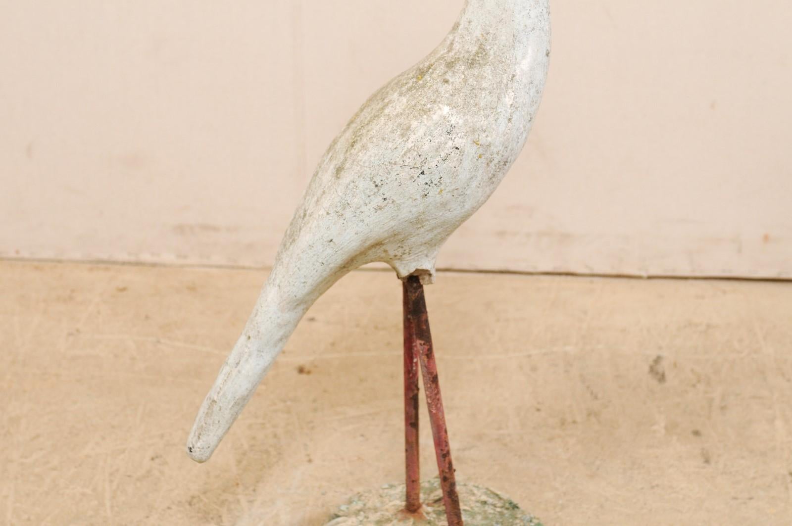 crane statue for garden