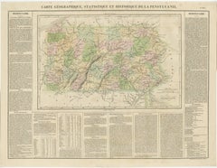 French Geographical, Statistical and Historical Map of Pensylvania, 1825
