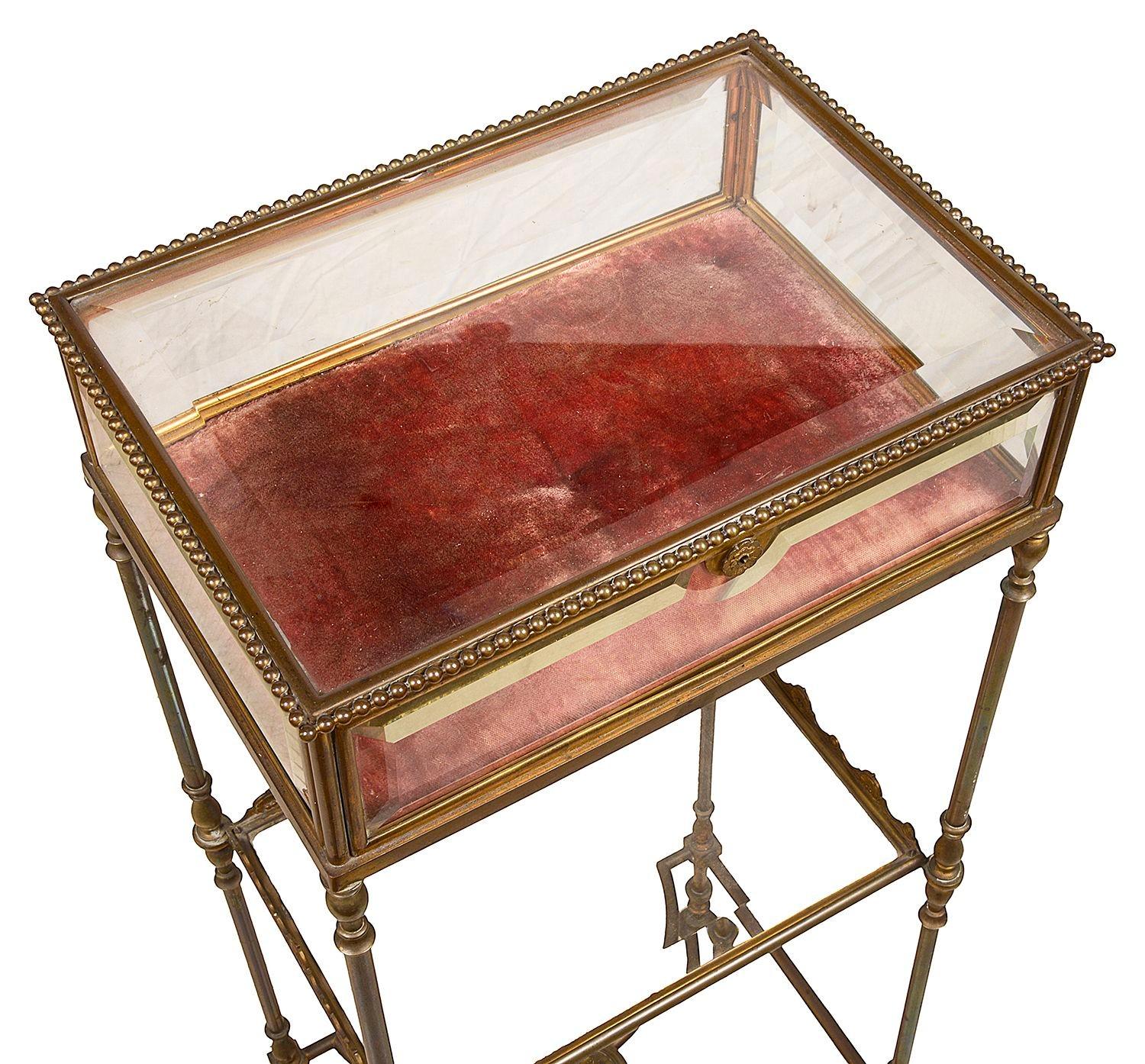 Louis XVI A French gilded ormolu bijouterie display table, circa 1890