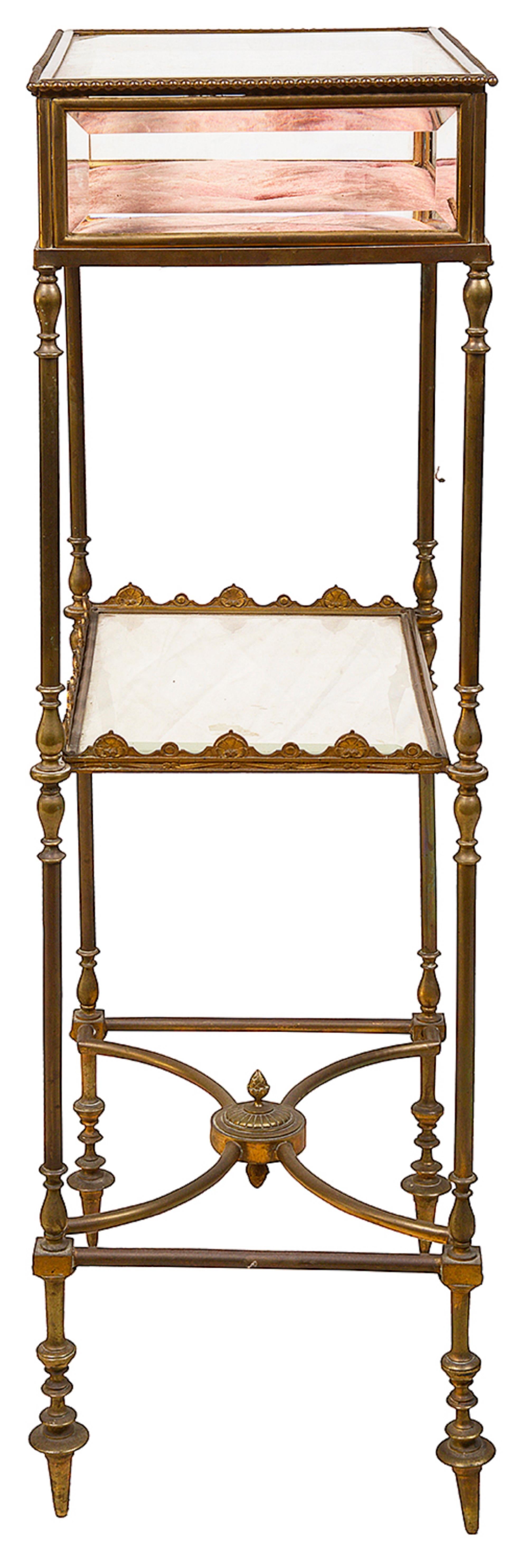 Gilt A French gilded ormolu bijouterie display table, circa 1890
