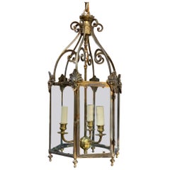 French Gilt Brass Lantern