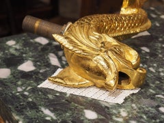 A French Gilt Bronze Dolphin Form Water Spout, 20th Century