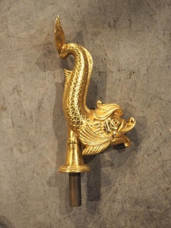 A French Gilt Bronze Dolphin Form Water Spout, 20th Century