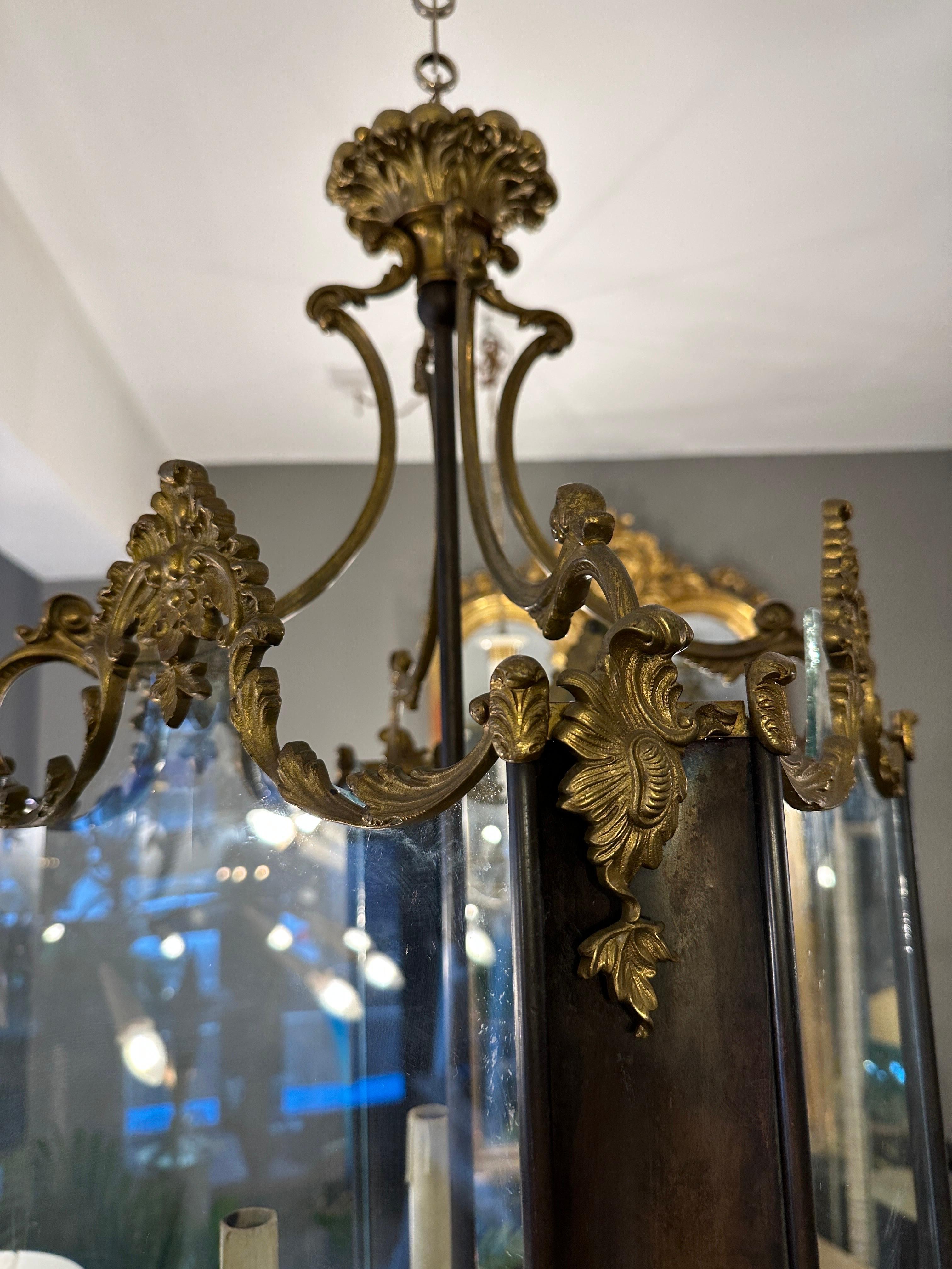 A French Gilt Bronze Napoleon III Lantern  For Sale 5
