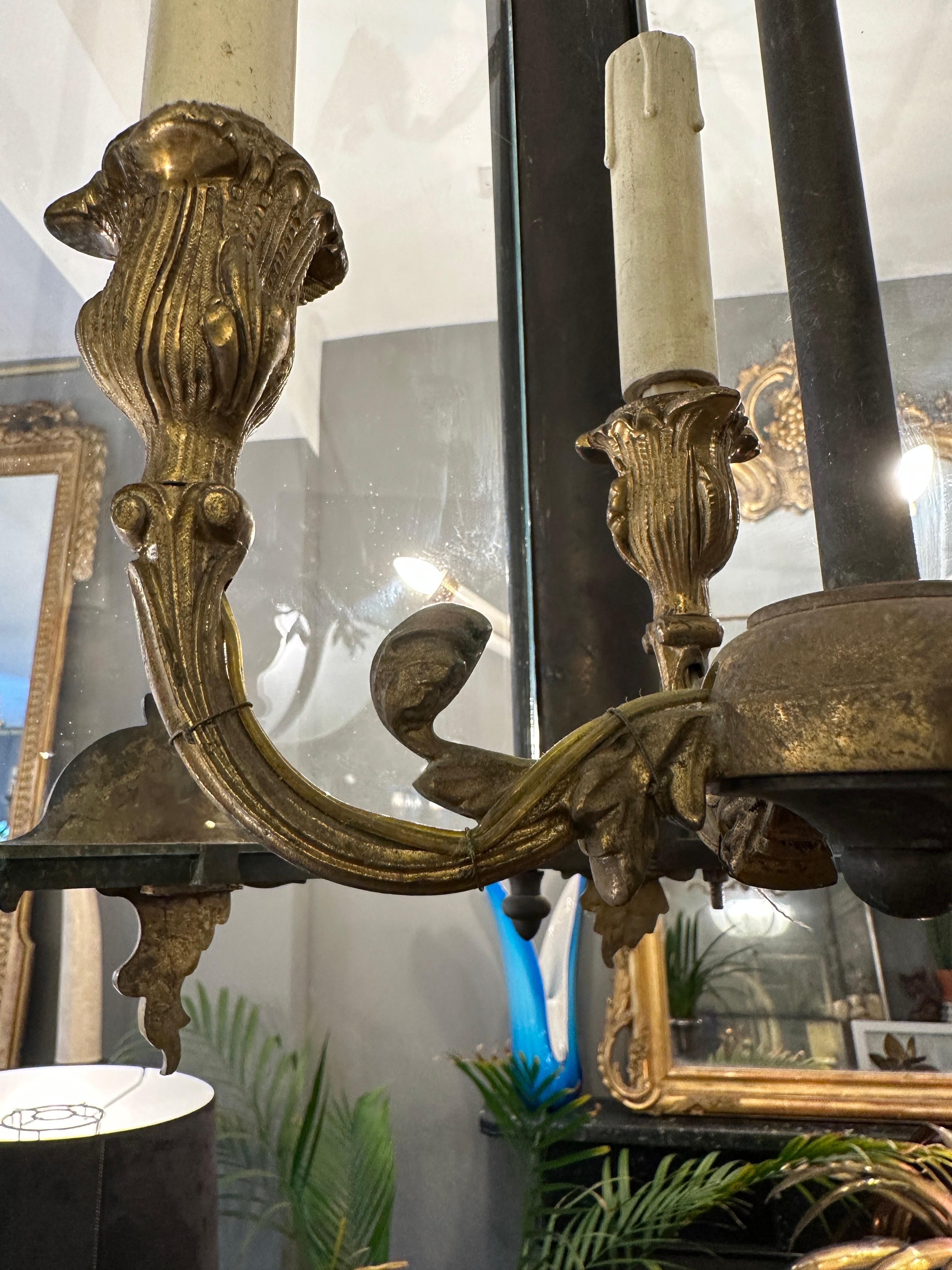 A French Gilt Bronze Napoleon III Lantern  For Sale 3