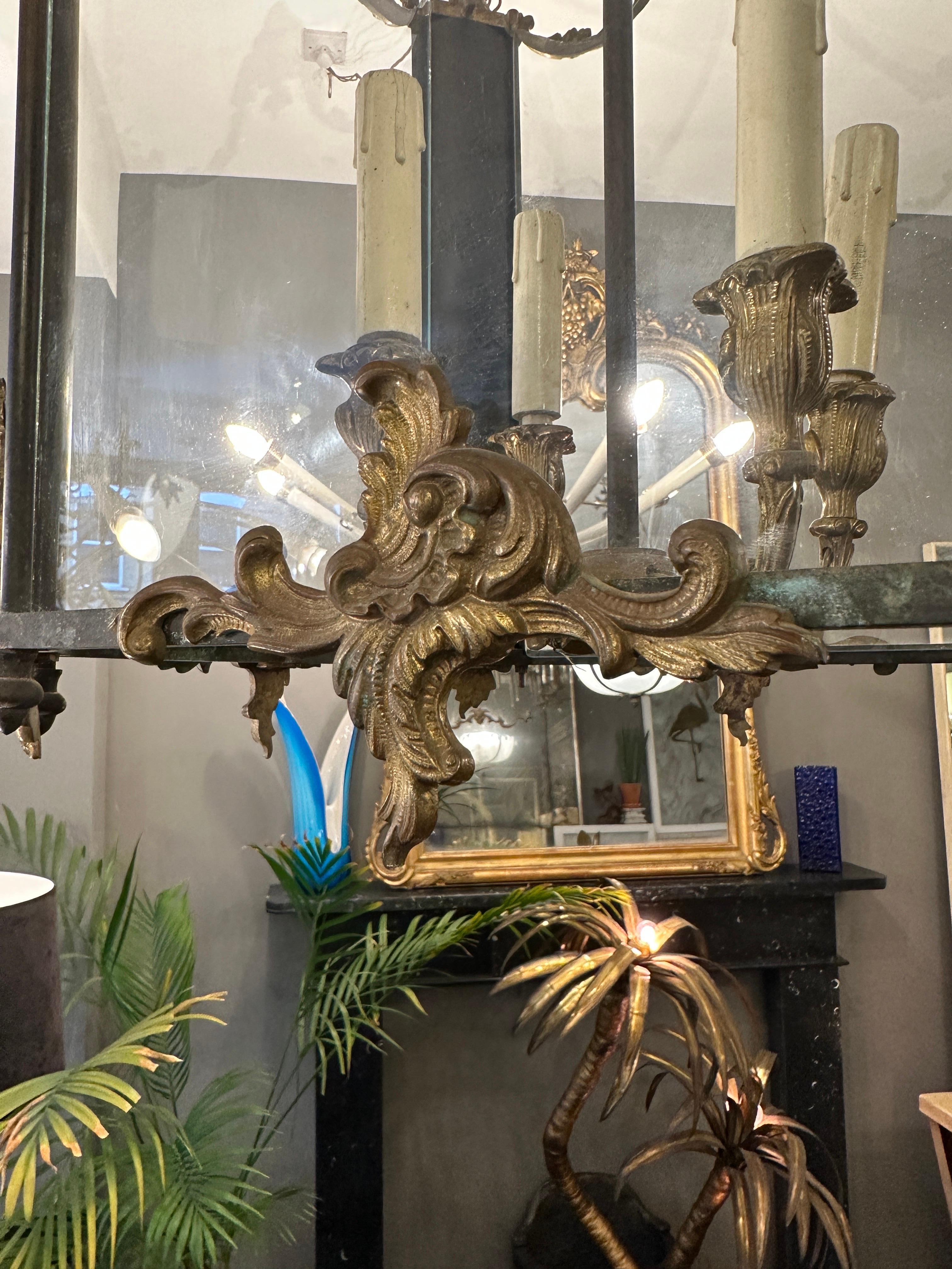 A French Gilt Bronze Napoleon III Lantern  For Sale 4