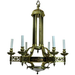 French Gilt Bronze Neoclassical Chandelier