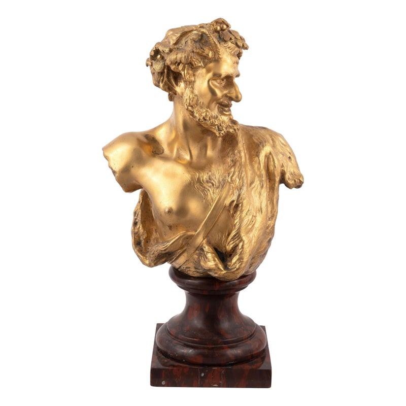 A French Gilt Bronze Satyr Claude Michel Clodion (French, 1738-1814) (Neoklassisch) im Angebot