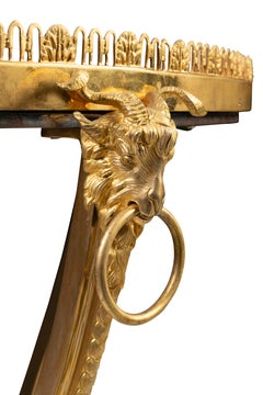 A French Gilt-Metal and Marble Top Gueridon, 19th Century