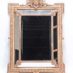 French Giltwood and Gesso Mirror with Mirrored Border, circa 1900