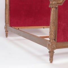 French Giltwood Louis XVI Style Full Size Bed, C 1900