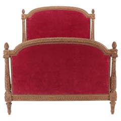 French Giltwood Louis XVI Style Full Size Bed, C 1900