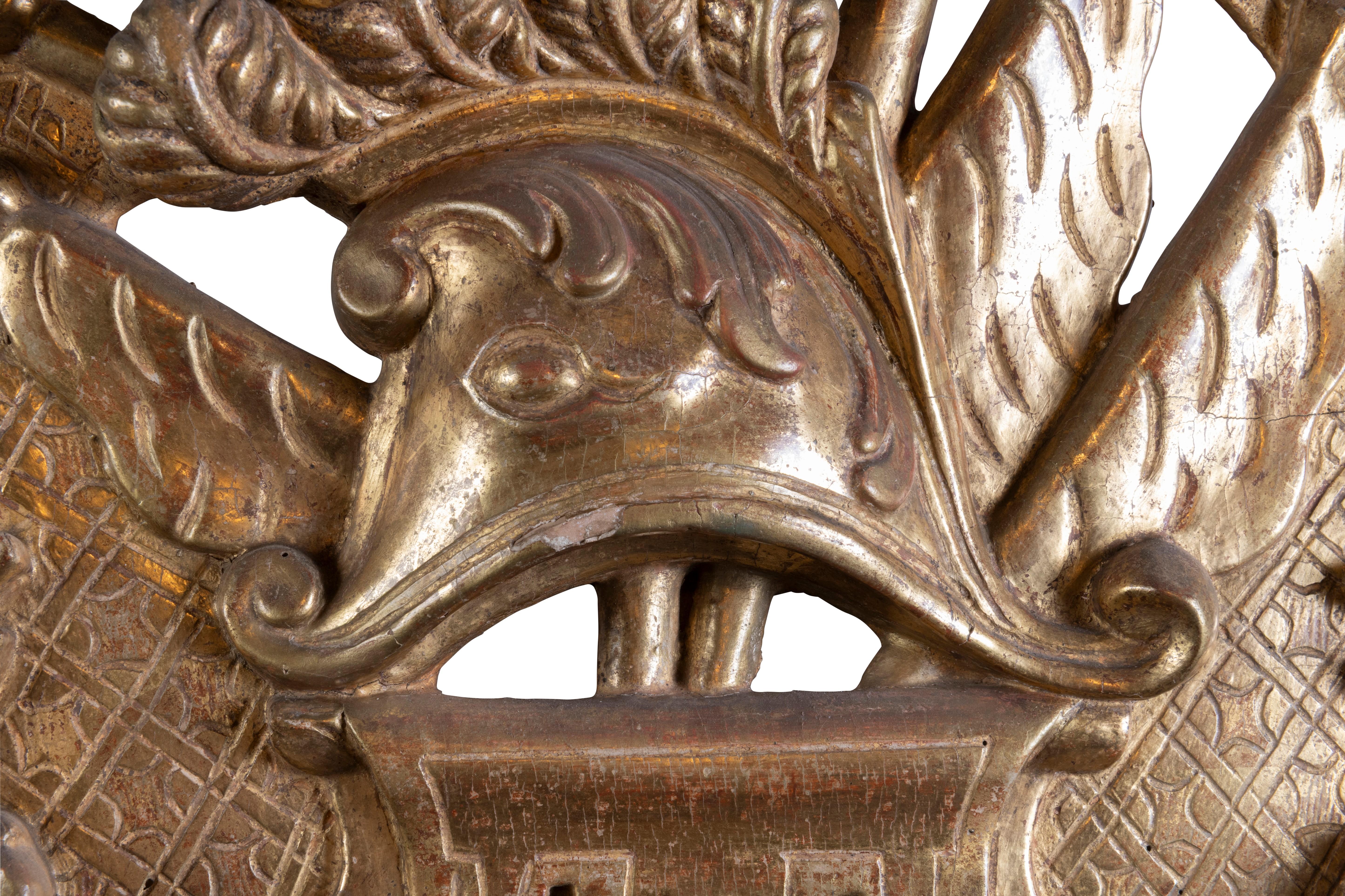 A French Giltwood Over Mantle Mirror, 18th Century In Good Condition For Sale In ARMADALE, VIC