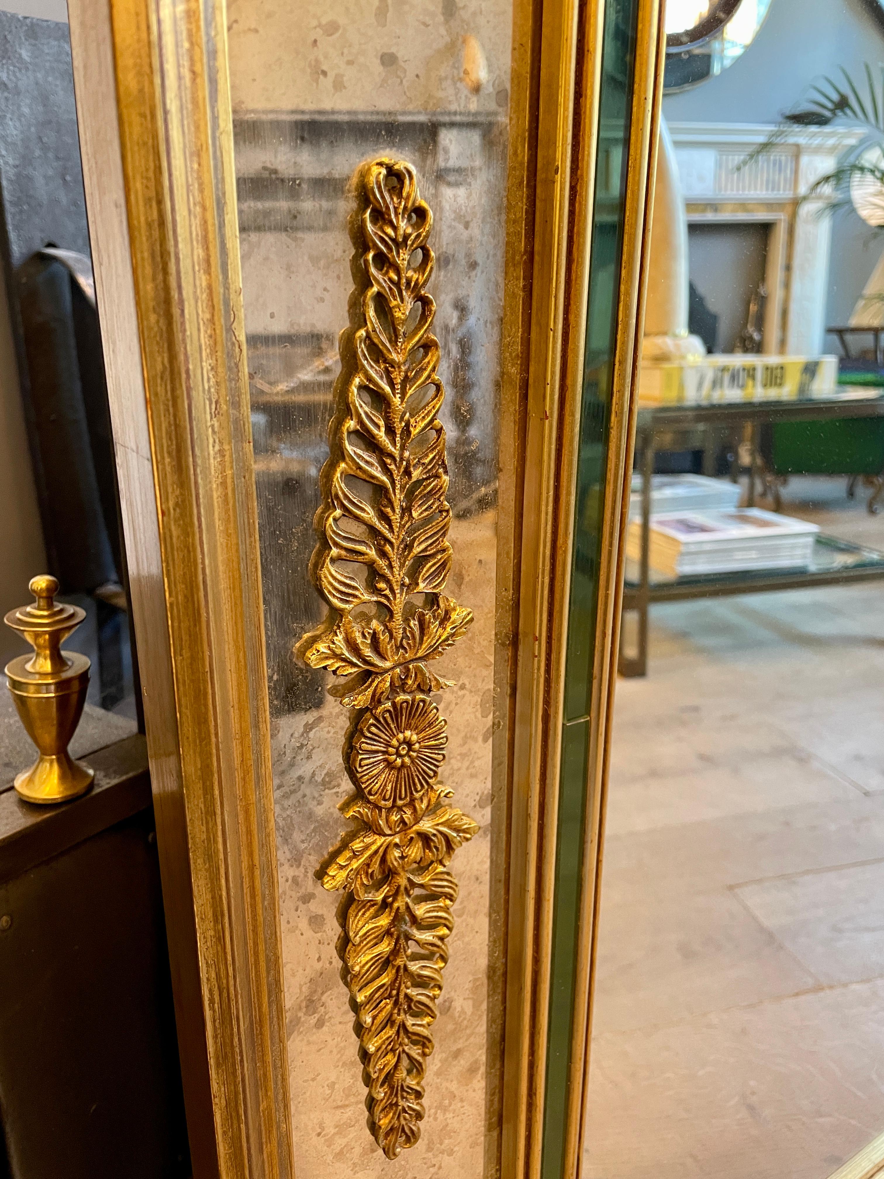 French Gold Gilt Panelled Mirror 7