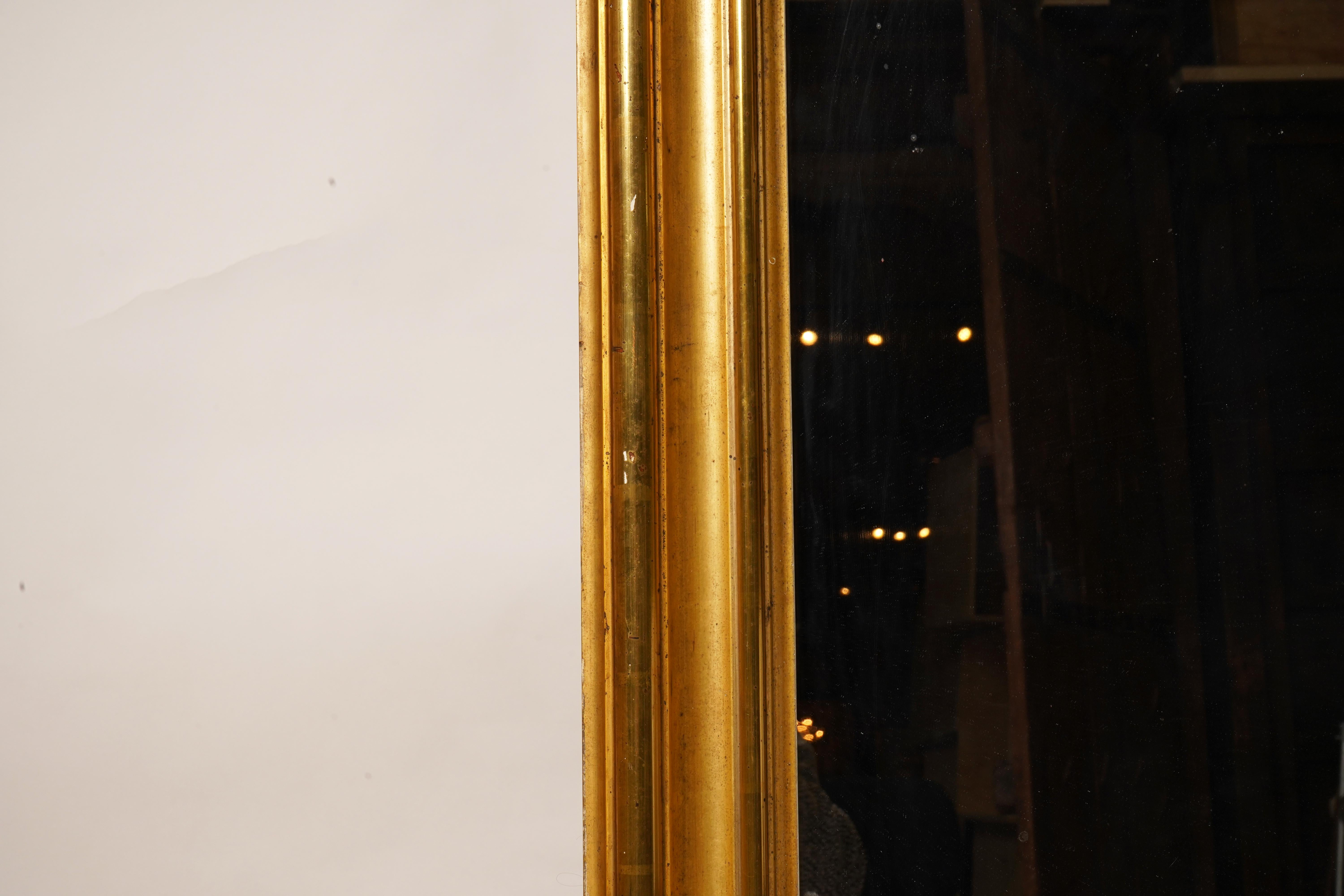 Französischer Blattgold-Spiegel (19. Jahrhundert) im Angebot