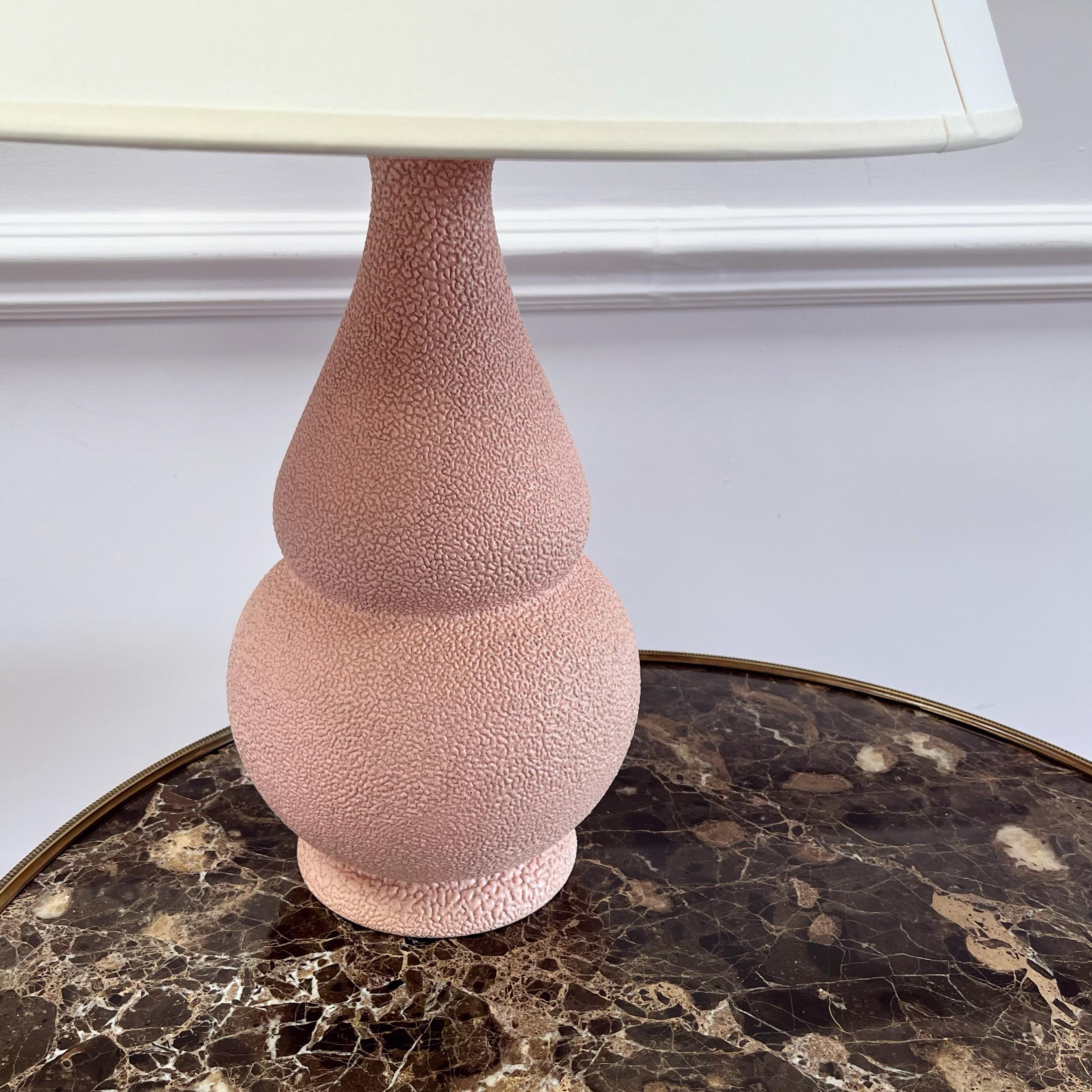 Ceramic A French Gourd Lamp in the Manner of Jean Besnard For Sale