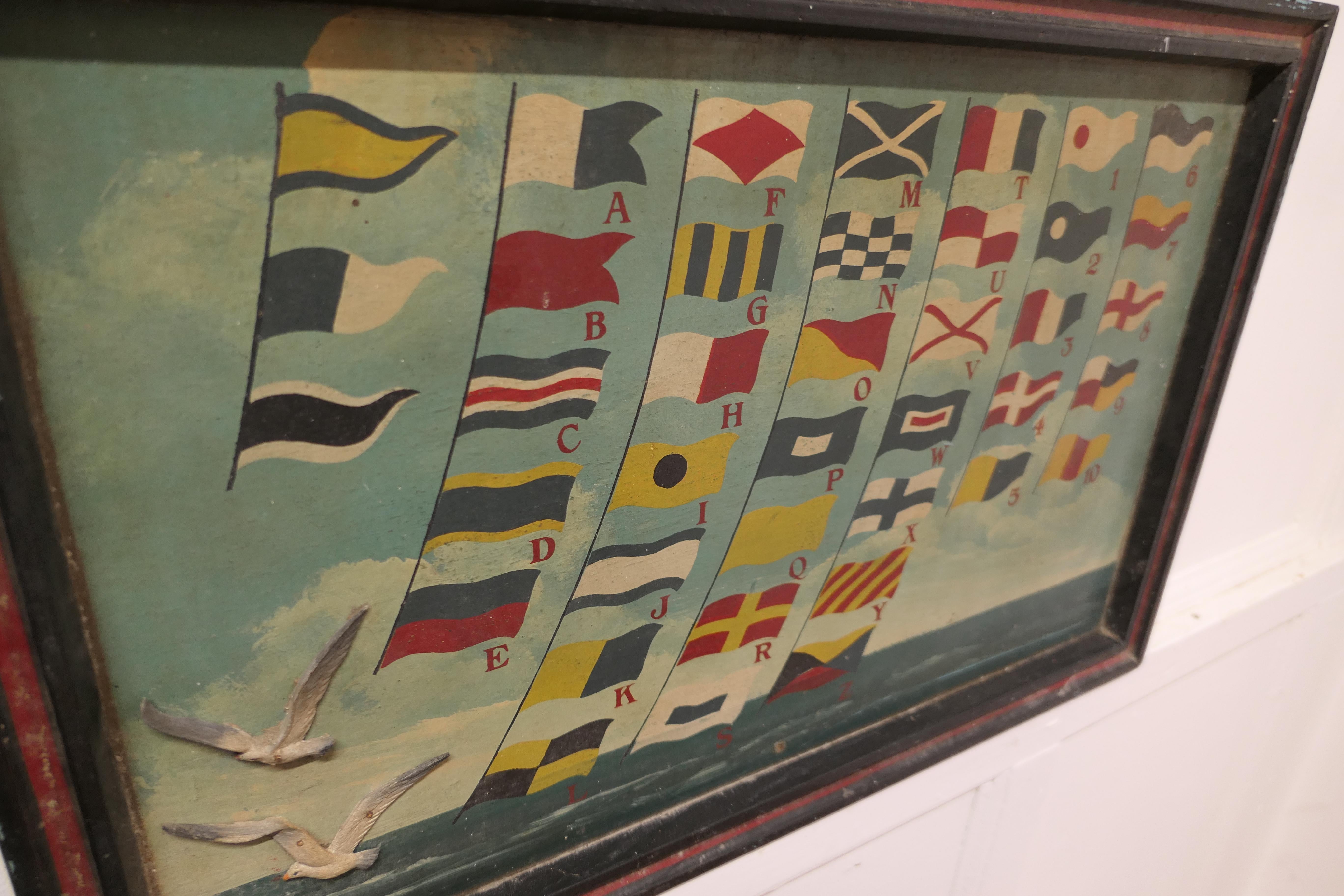 A French Hand Painted International Code of Semaphore Signals      1