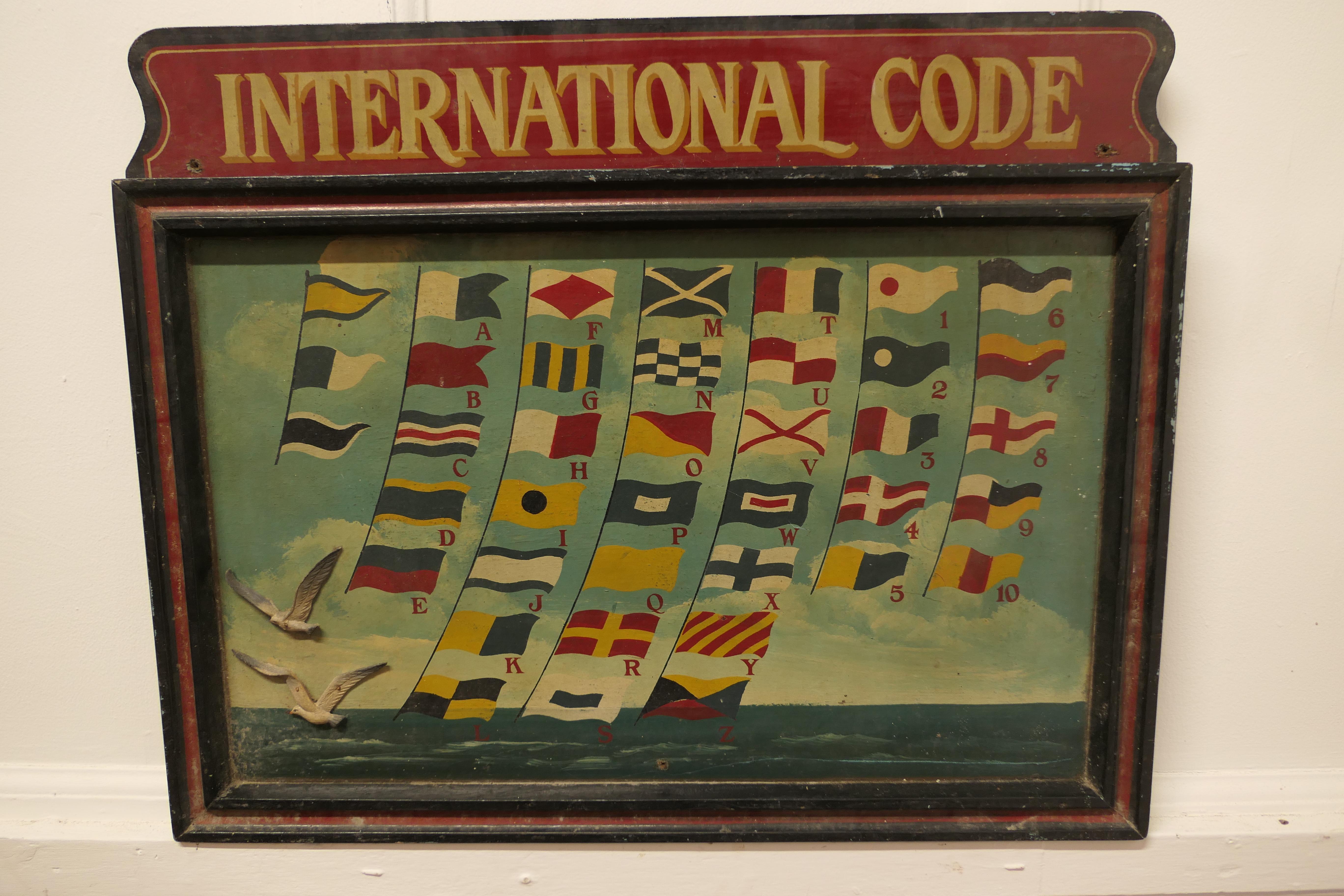 A French Hand Painted International Code of Semaphore Signals      2