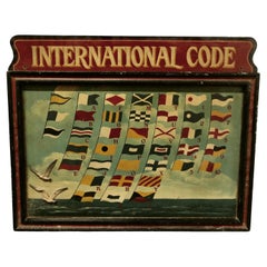 A French Hand Painted International Code of Semaphore Signals     