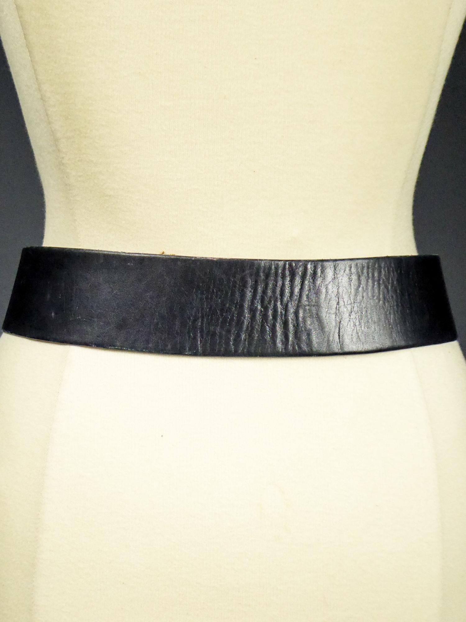 Women's A French iconic Pierre Cardin Leather Belt Circa 1970/1980