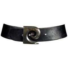 Vintage A French iconic Pierre Cardin Leather Belt Circa 1970/1980